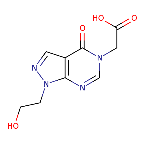 2-[1-(2-hydroxyethyl)-4-oxo-1H,4H,5H-pyrazolo[3,4-d]pyrimidin-5-yl]acetic acid