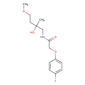 2-(4-fluorophenoxy)-N-(2-hydroxy-4-methoxy-2-methylbutyl)acetamide