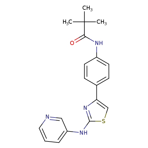 2,2-dimethyl-N-(4-{2-[(pyridin-3-yl)amino]-1,3-thiazol-4-yl}phenyl)propanamide