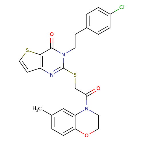 3-[2-(4-chlorophenyl)ethyl]-2-{[2-(6-methyl-3,4-dihydro-2H-1,4-benzoxazin-4-yl)-2-oxoethyl]sulfanyl}-3H,4H-thieno[3,2-d]pyrimidin-4-one