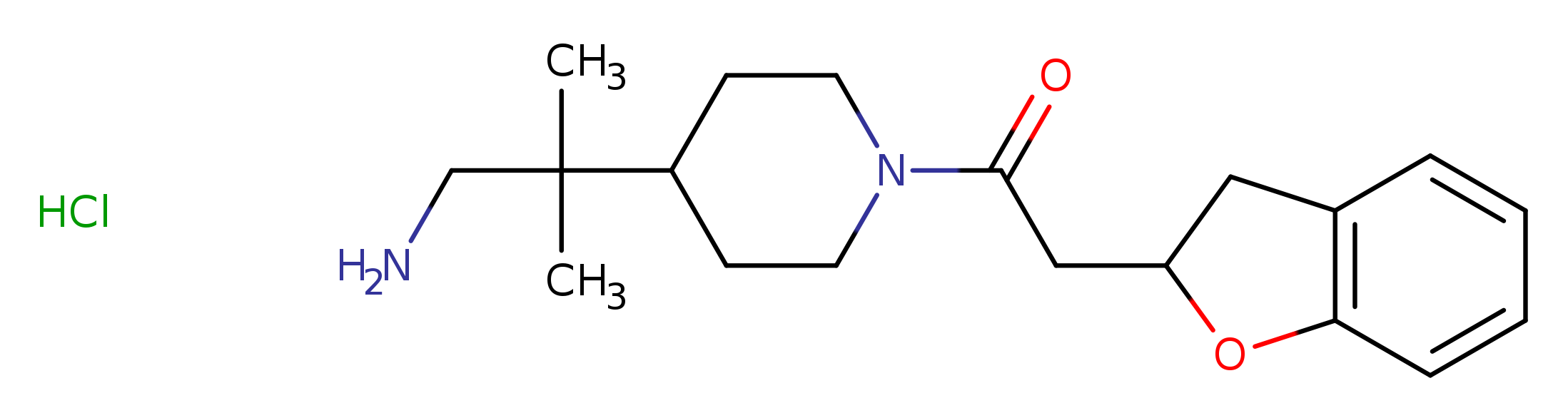 1-[4-(1-amino-2-methylpropan-2-yl)piperidin-1-yl]-2-(2,3-dihydro-1-benzofuran-2-yl)ethan-1-one hydrochloride