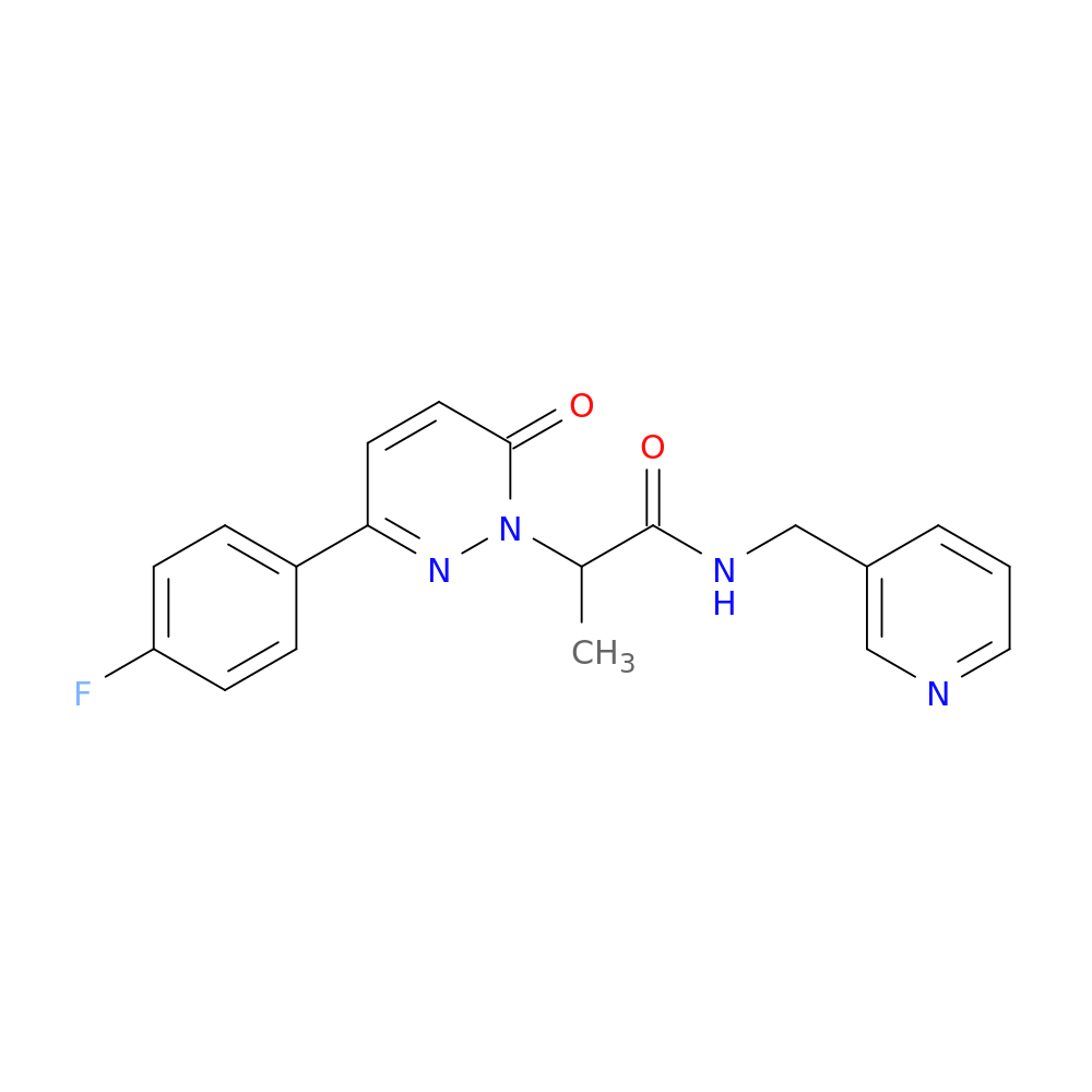 2-[3-(4-fluorophenyl)-6-oxo-1,6-dihydropyridazin-1-yl]-N-[(pyridin-3-yl)methyl]propanamide