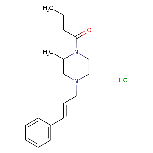 1-[2-methyl-4-(3-phenyl-2-propen-1-yl)-1-piperazinyl]-1-butanone, monohydrochloride