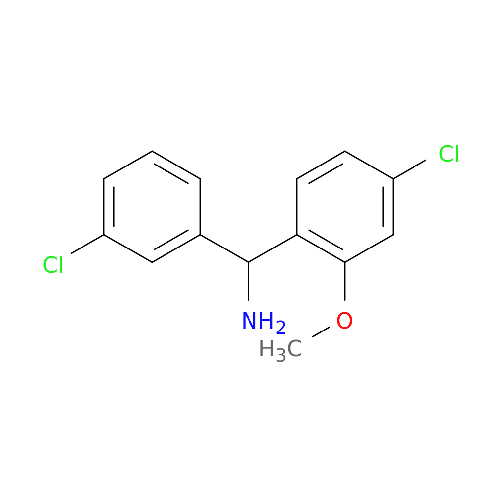 (4-chloro-2-methoxyphenyl)(3-chlorophenyl)methanamine