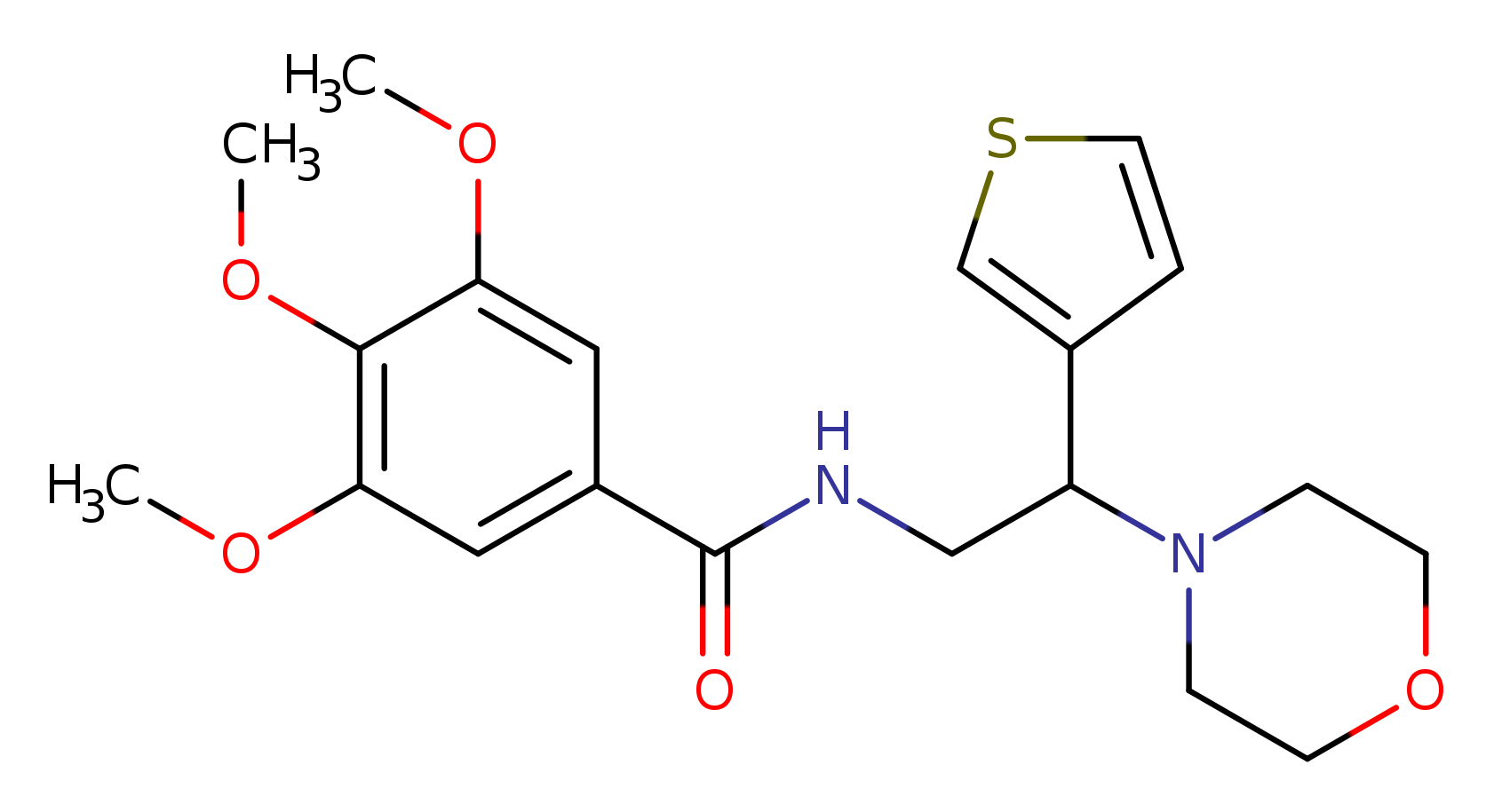 3,4,5-trimethoxy-N-[2-(morpholin-4-yl)-2-(thiophen-3-yl)ethyl]benzamide