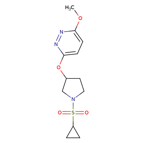 3-{[1-(cyclopropanesulfonyl)pyrrolidin-3-yl]oxy}-6-methoxypyridazine