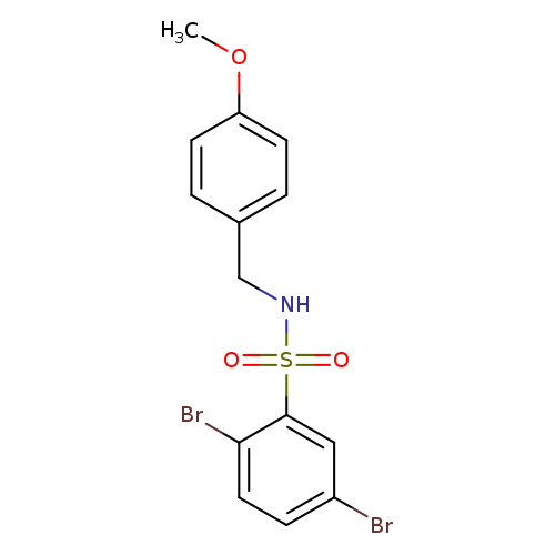 2,5-dibromo-N-[(4-methoxyphenyl)methyl]benzene-1-sulfonamide