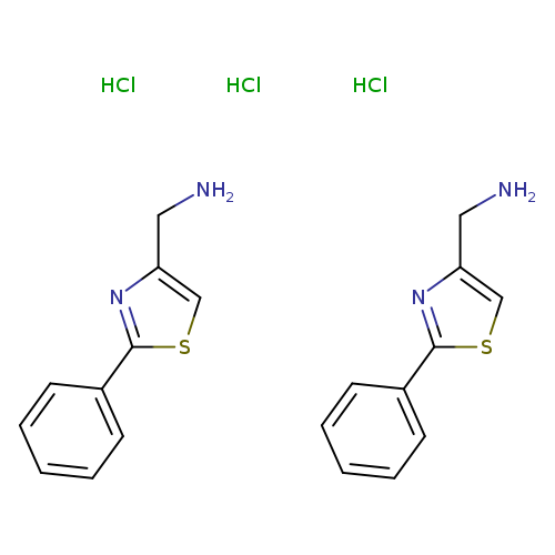bis((2-phenyl-1,3-thiazol-4-yl)methanamine) trihydrochloride