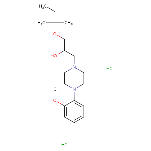 1-[4-(2-methoxyphenyl)piperazin-1-yl]-3-[(2-methylbutan-2-yl)oxy]propan-2-ol dihydrochloride