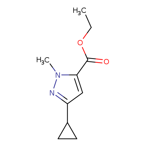 1H-Pyrazole-5-carboxylic acid, 3-cyclopropyl-1-methyl-, ethyl ester