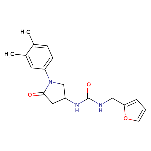 3-[1-(3,4-dimethylphenyl)-5-oxopyrrolidin-3-yl]-1-[(furan-2-yl)methyl]urea