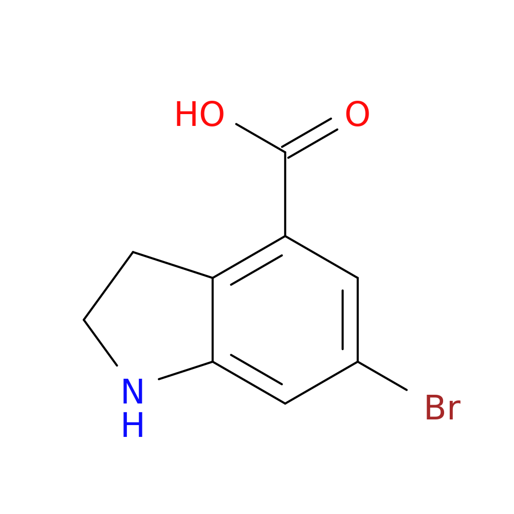 6-bromo-2,3-dihydro-1H-indole-4-carboxylic acid