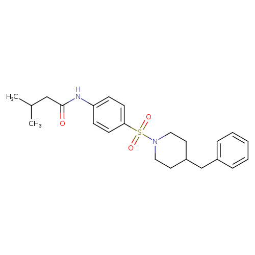N-{4-[(4-benzylpiperidin-1-yl)sulfonyl]phenyl}-3-methylbutanamide