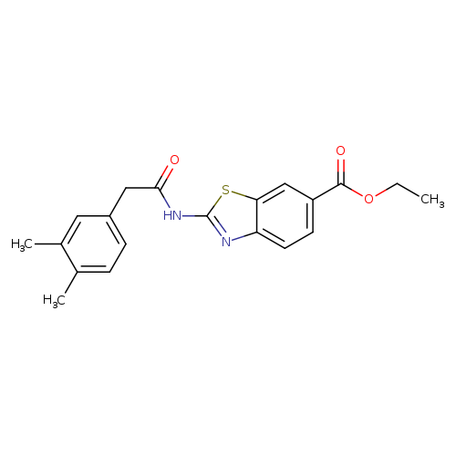 ethyl 2-[2-(3,4-dimethylphenyl)acetamido]-1,3-benzothiazole-6-carboxylate