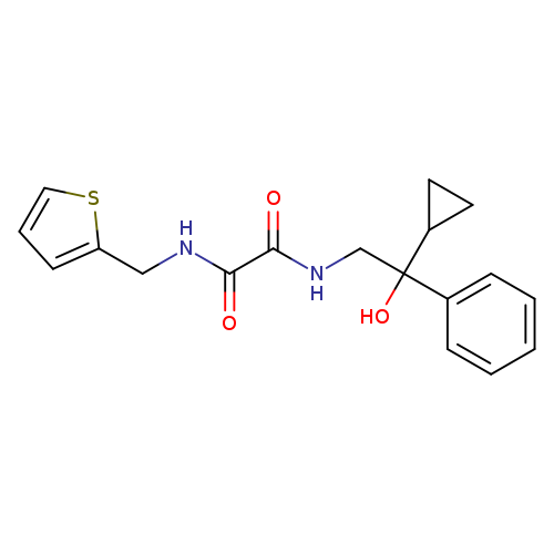 N'-(2-cyclopropyl-2-hydroxy-2-phenylethyl)-N-[(thiophen-2-yl)methyl]ethanediamide