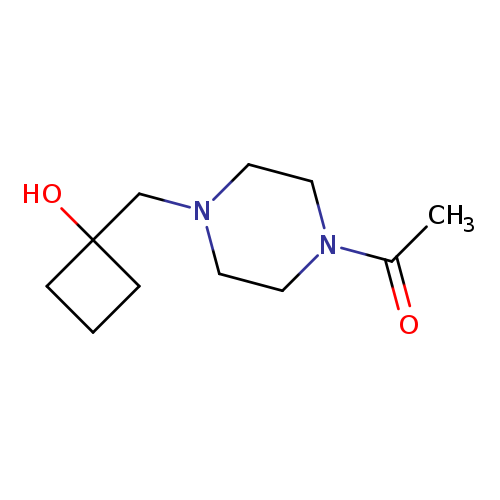 1-{4-[(1-hydroxycyclobutyl)methyl]piperazin-1-yl}ethan-1-one