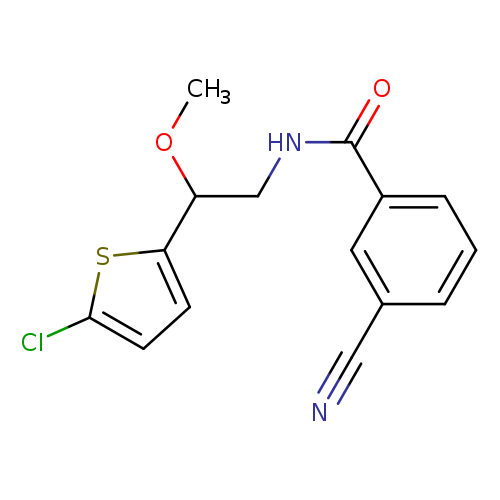 N-[2-(5-chlorothiophen-2-yl)-2-methoxyethyl]-3-cyanobenzamide