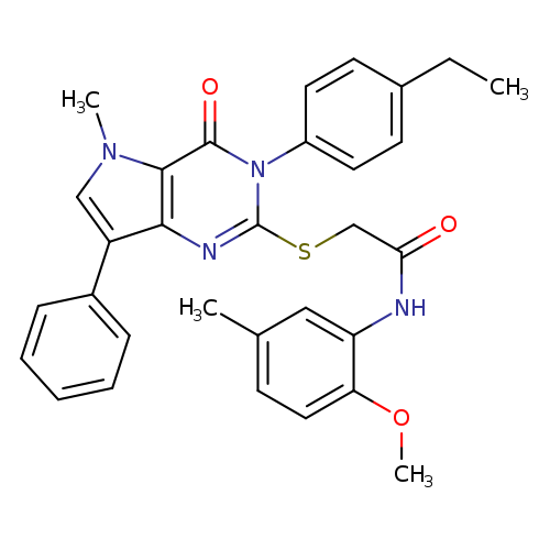 2-{[3-(4-ethylphenyl)-5-methyl-4-oxo-7-phenyl-3H,4H,5H-pyrrolo[3,2-d]pyrimidin-2-yl]sulfanyl}-N-(2-methoxy-5-methylphenyl)acetamide