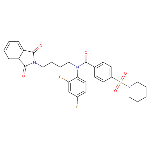 N-(2,4-difluorophenyl)-N-[4-(1,3-dioxo-2,3-dihydro-1H-isoindol-2-yl)butyl]-4-(piperidine-1-sulfonyl)benzamide