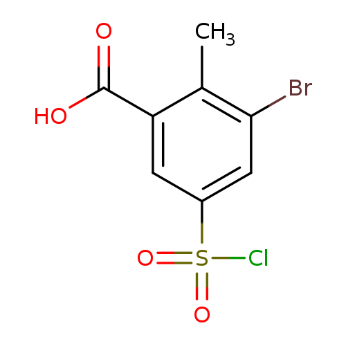 3-bromo-5-(chlorosulfonyl)-2-methylbenzoic acid