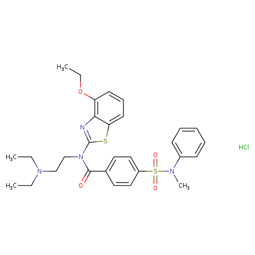 N-[2-(diethylamino)ethyl]-N-(4-ethoxy-1,3-benzothiazol-2-yl)-4-[methyl(phenyl)sulfamoyl]benzamide hydrochloride