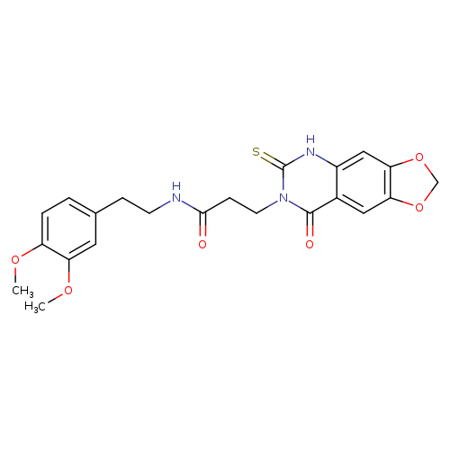 N-[2-(3,4-dimethoxyphenyl)ethyl]-3-{8-oxo-6-sulfanylidene-2H,5H,6H,7H,8H-[1,3]dioxolo[4,5-g]quinazolin-7-yl}propanamide