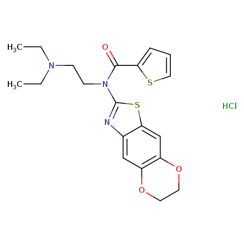 N-[2-(diethylamino)ethyl]-N-{10,13-dioxa-4-thia-6-azatricyclo[7.4.0.0^{3,7}]trideca-1,3(7),5,8-tetraen-5-yl}thiophene-2-carboxamide hydrochloride