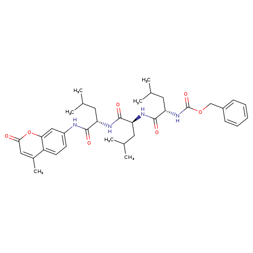 benzyloxycarbonylleucyl-leucyl-leucyl-4-methyl-coumaryl-7-amide