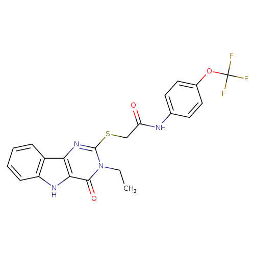 2-({3-ethyl-4-oxo-3H,4H,5H-pyrimido[5,4-b]indol-2-yl}sulfanyl)-N-[4-(trifluoromethoxy)phenyl]acetamide