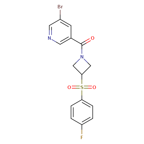 3-bromo-5-[3-(4-fluorobenzenesulfonyl)azetidine-1-carbonyl]pyridine