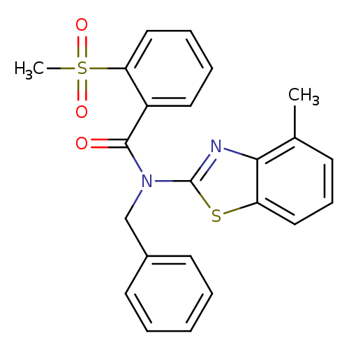 N-benzyl-2-methanesulfonyl-N-(4-methyl-1,3-benzothiazol-2-yl)benzamide