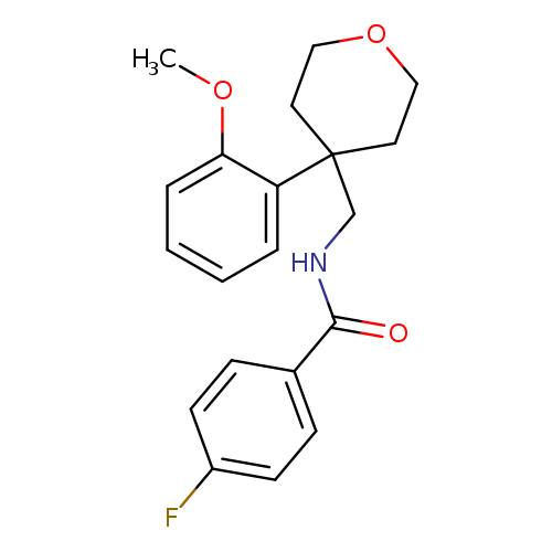 4-fluoro-N-{[4-(2-methoxyphenyl)oxan-4-yl]methyl}benzamide