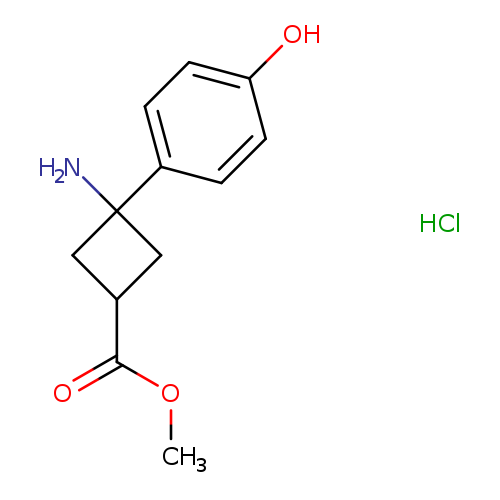 methyl 3-amino-3-(4-hydroxyphenyl)cyclobutane-1-carboxylate hydrochloride