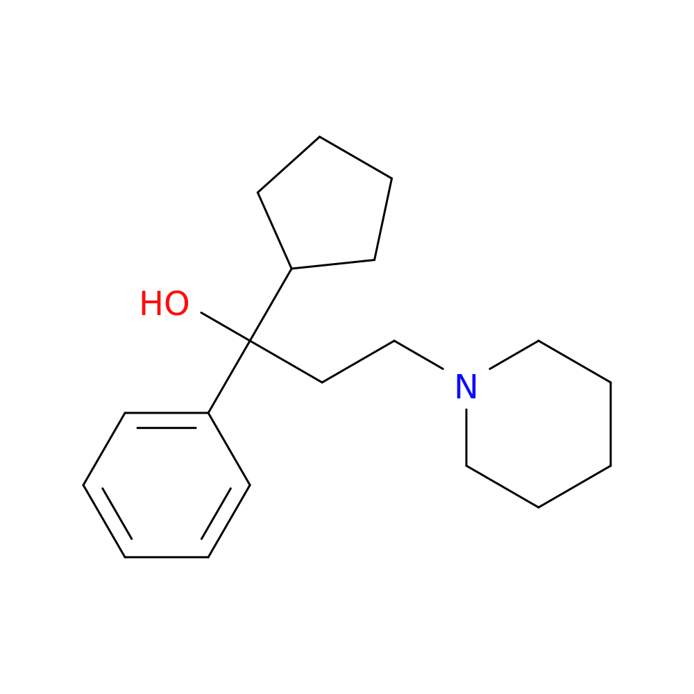 1-Piperidinepropanol, a-cyclopentyl-a-phenyl-