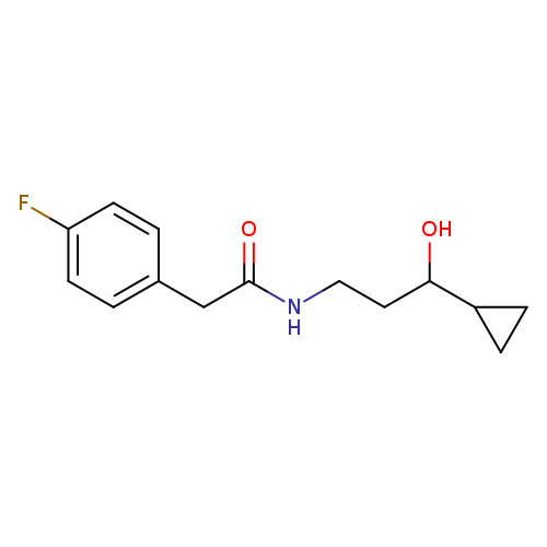 N-(3-cyclopropyl-3-hydroxypropyl)-2-(4-fluorophenyl)acetamide