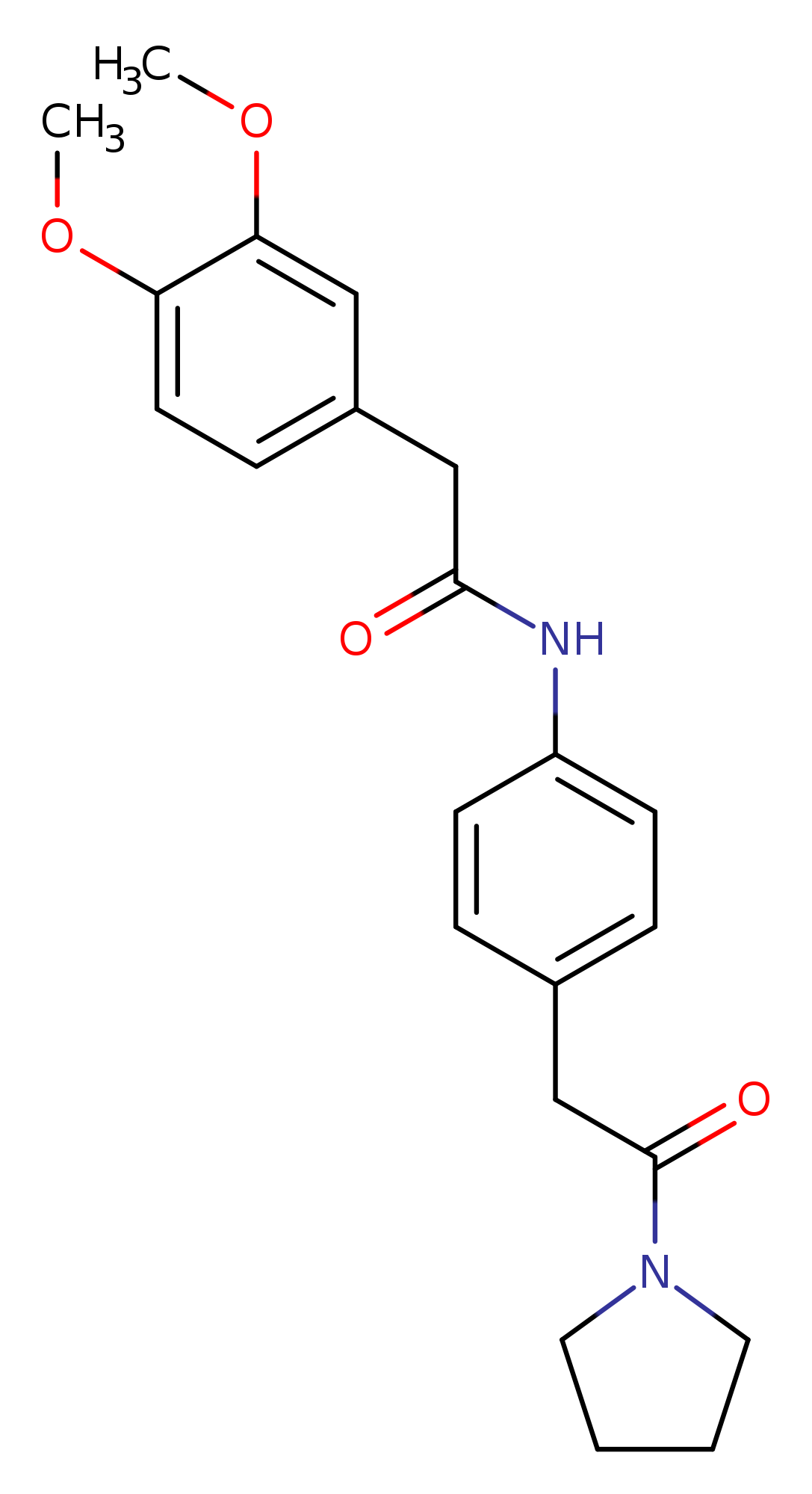 2-(3,4-dimethoxyphenyl)-N-{4-[2-oxo-2-(pyrrolidin-1-yl)ethyl]phenyl}acetamide