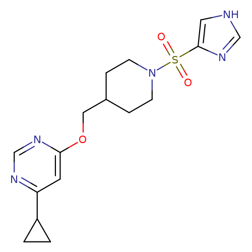 4-cyclopropyl-6-{[1-(1H-imidazole-4-sulfonyl)piperidin-4-yl]methoxy}pyrimidine