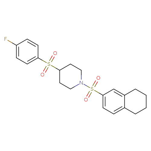4-(4-fluorobenzenesulfonyl)-1-(5,6,7,8-tetrahydronaphthalene-2-sulfonyl)piperidine