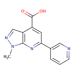 1-methyl-6-(pyridin-3-yl)-1H-pyrazolo[3,4-b]pyridine-4-carboxylic acid