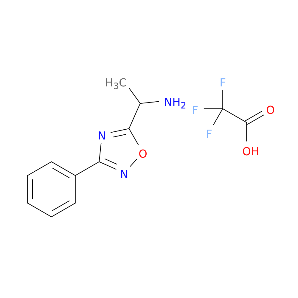 [1-(3-phenyl-1,2,4-oxadiazol-5-yl)ethyl]amine trifluoroacetate
