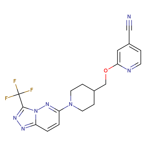 2-({1-[3-(trifluoromethyl)-[1,2,4]triazolo[4,3-b]pyridazin-6-yl]piperidin-4-yl}methoxy)pyridine-4-carbonitrile