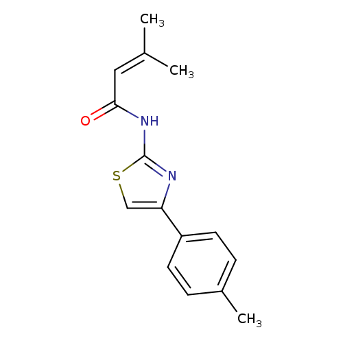 3-methyl-N-[4-(4-methylphenyl)-1,3-thiazol-2-yl]but-2-enamide