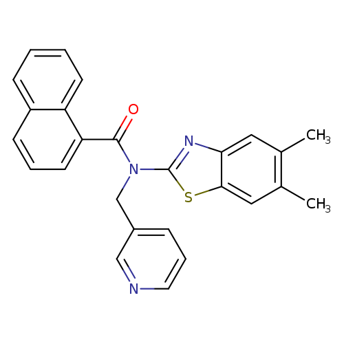 N-(5,6-dimethyl-1,3-benzothiazol-2-yl)-N-[(pyridin-3-yl)methyl]naphthalene-1-carboxamide