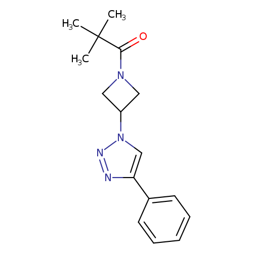 2,2-dimethyl-1-[3-(4-phenyl-1H-1,2,3-triazol-1-yl)azetidin-1-yl]propan-1-one