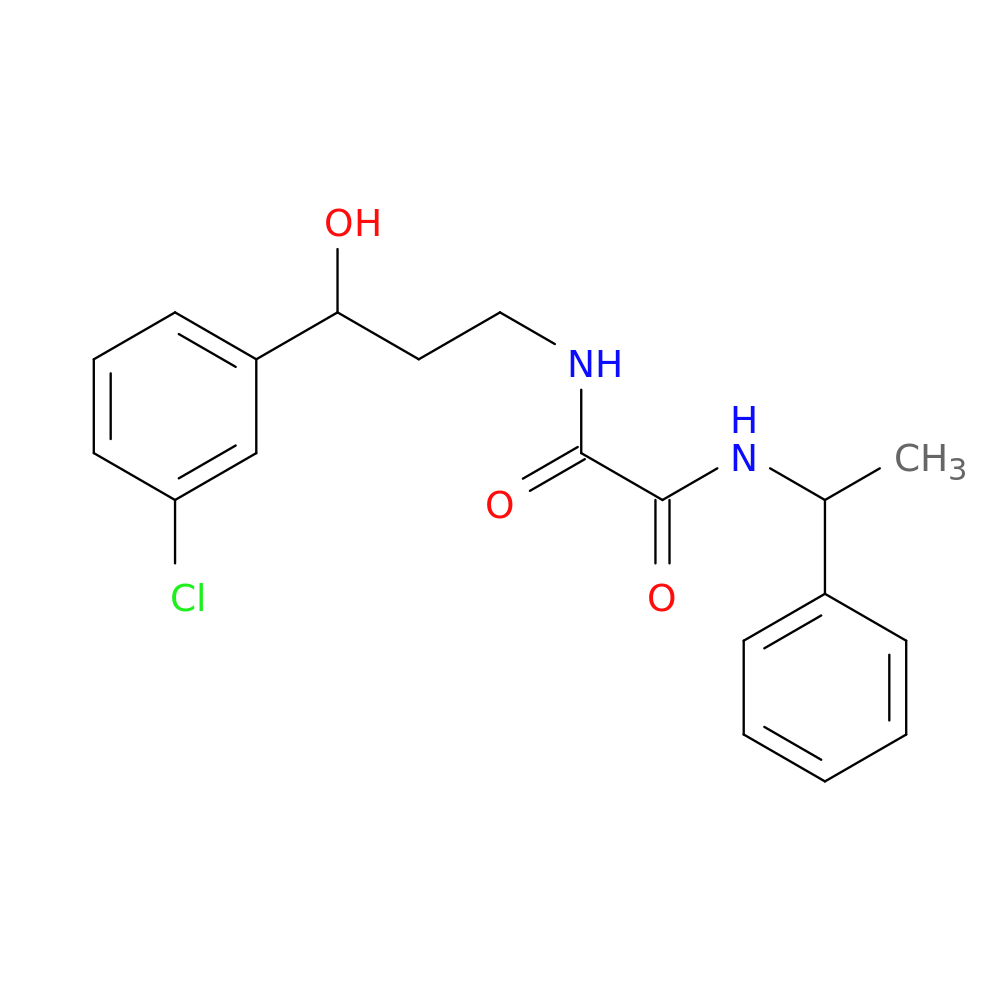 N-[3-(3-chlorophenyl)-3-hydroxypropyl]-N'-(1-phenylethyl)ethanediamide
