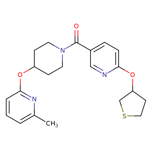 5-{4-[(6-methylpyridin-2-yl)oxy]piperidine-1-carbonyl}-2-(thiolan-3-yloxy)pyridine