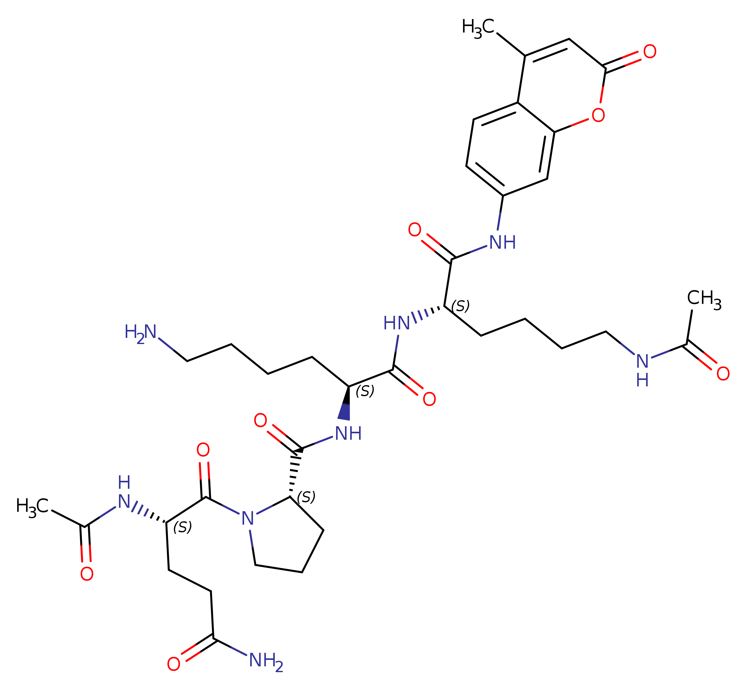 N<sup>2</sup>-acetyl-L-glutaminyl-L-prolyl-L-lysyl-N<sup>6</sup>-acetyl-N-(4-methyl-2-oxo-2H-1-benzopyran-7-yl)-L-lysinamide