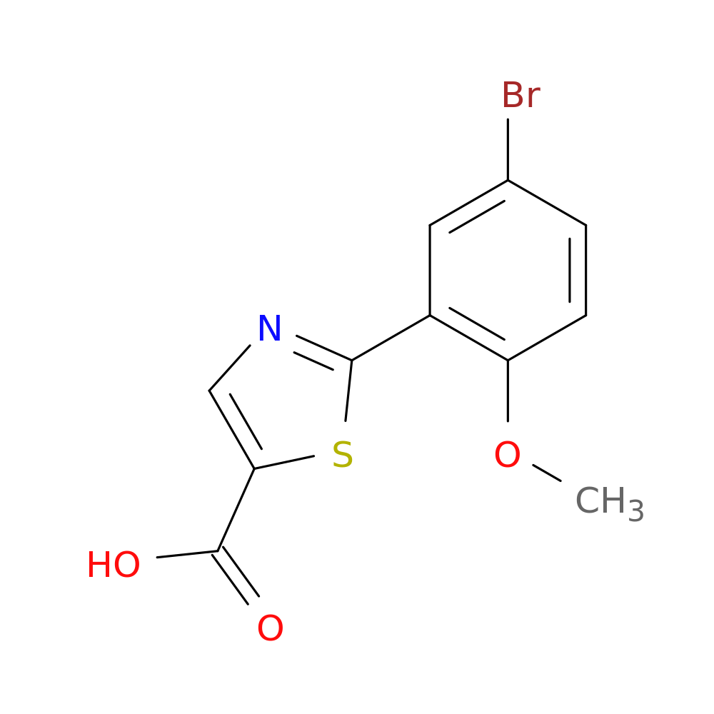 2-(5-bromo-2-methoxyphenyl)-1,3-thiazole-5-carboxylic acid
