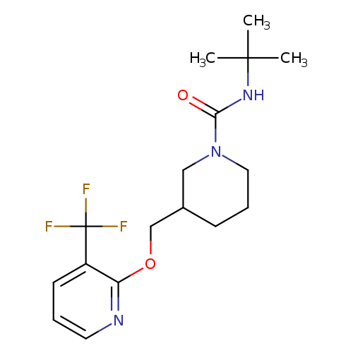 N-tert-butyl-3-({[3-(trifluoromethyl)pyridin-2-yl]oxy}methyl)piperidine-1-carboxamide