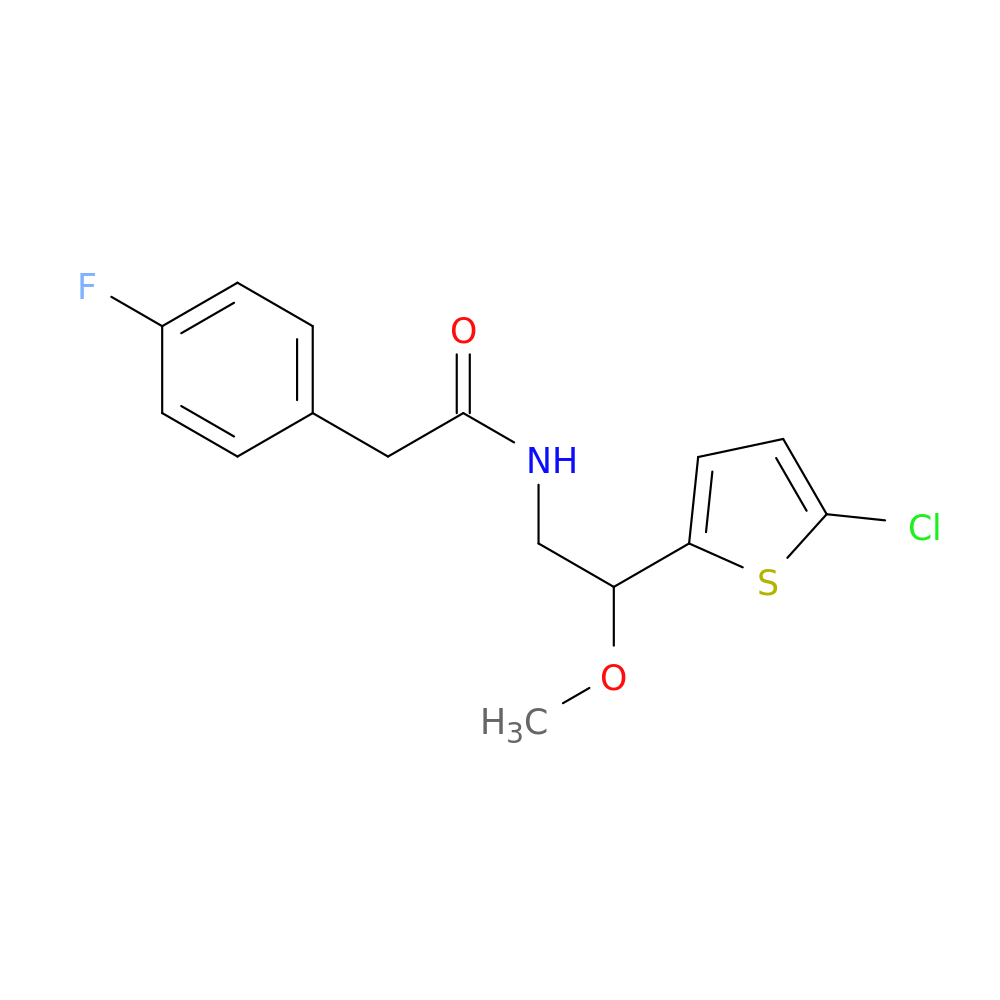 N-[2-(5-chlorothiophen-2-yl)-2-methoxyethyl]-2-(4-fluorophenyl)acetamide